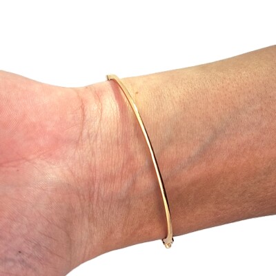 Bracelet rigide rivière diamants