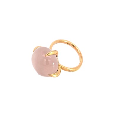 Bague Veleno en or rose et quartz rose