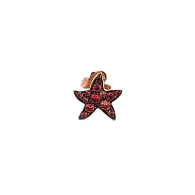 Etoile en or rose 9k sertie de rubis