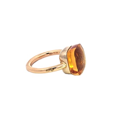 Bague Nudo Maxi or rose et or blanc Citrine