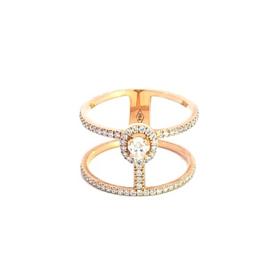 Bague Glam'Azone en or rose et diamants