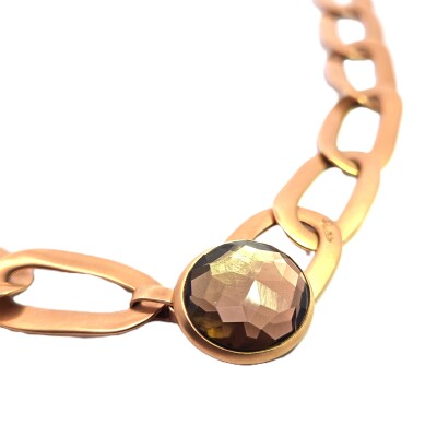 Collier Narciso Pomellato Quartz Fumé Or rose