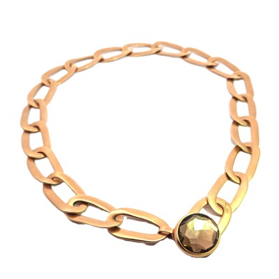 Collier Narciso Pomellato Quartz Fumé Or rose