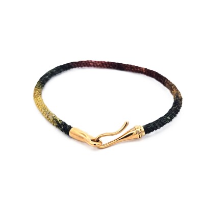 Bracelet life en or jaune et nylon