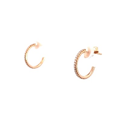 Créoles Or Rose Diamants