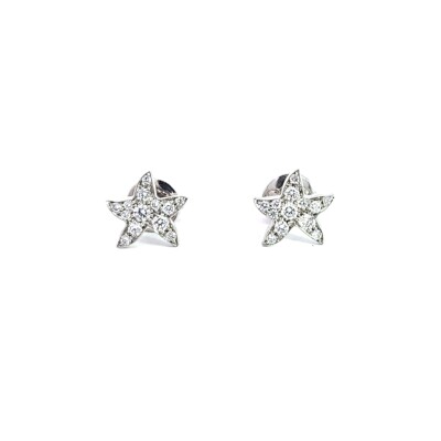 Paire de Boucles d'Oreilles Stellina Or Blanc 18 carats Diamants