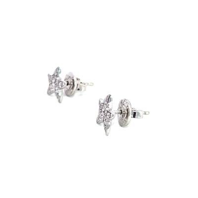 Paire de Boucles d'Oreilles Stellina Or Blanc 18 carats Diamants