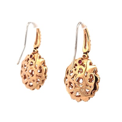 Boucles d'oreilles Mauresque Or rose Diamants