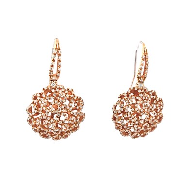 Boucles d'oreilles Mauresque Or rose Diamants