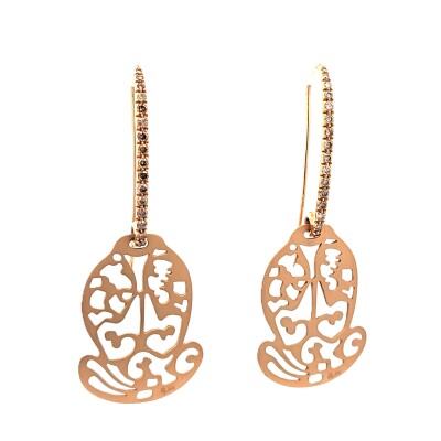 Boucles d'oreilles Ming Or rose Diamants