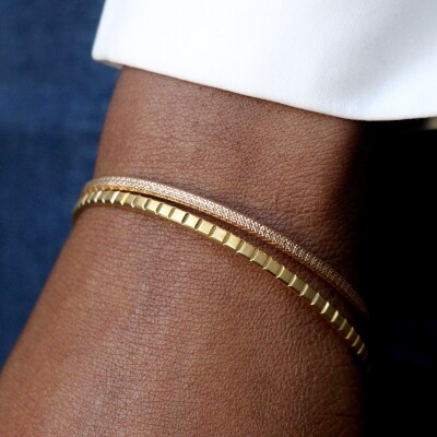 Bracelet Diamanteka en or rose, 3mm