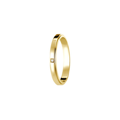 Alliance Jules et Louise en or jaune, largeur 3mm
