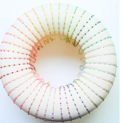 Collier Gigi Clozeau Classique en or blanc et résine jade, 42cm