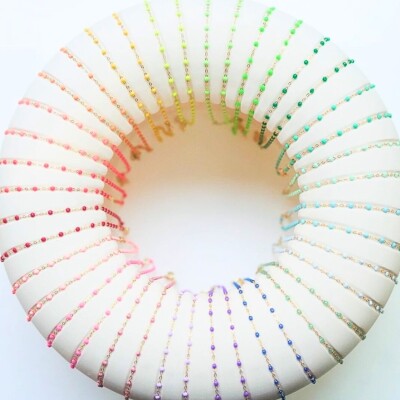 Collier Gigi Clozeau Classique en or rose et résine mimosa, 42cm