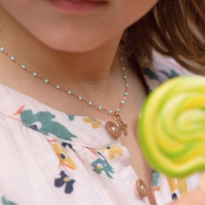 Bracelet Gigi Clozeau Classique en or rose et résine jade, 15cm