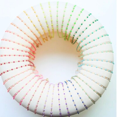 Bracelet Gigi Clozeau Classique en or rose et résine rouge, 17cm