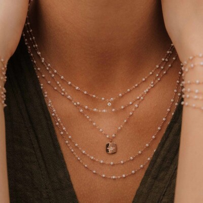 Pendentif Gigi Clozeau Miss Gigi en or rose et diamant
