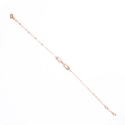 Bracelet Clozeau en or rose et diamants