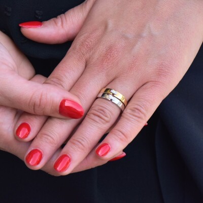 Bague Clozeau en or blanc et diamants