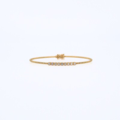 Bracelet en or jaune et diamants
