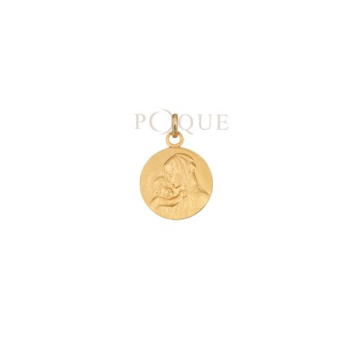 Médaille Vierge à l'enfant Collection Lumière en or jaune 750 millièmes.