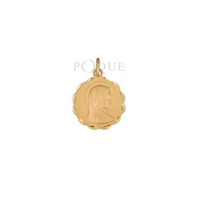 Médaille Vierge dentelle Collection Lumière or jaune 750 millièmes