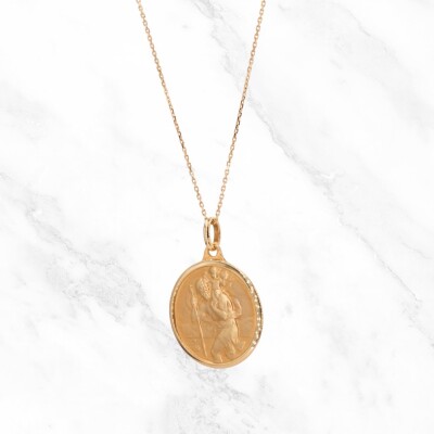 Médaille Saint Christophe Collection Lumière BECKER en or jaune 750 millièmes