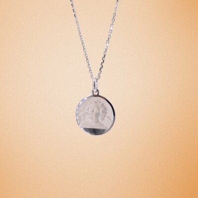 Médaille Ange Collection Lumière BECKER en argent 925 millièmes.