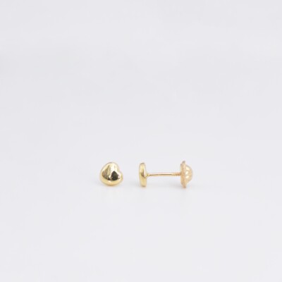 Boucles d'oreilles Cœurs Collection Lumière enfant, or jaune 750 millièmes à vis