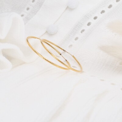 Créoles Collection Lumière en or jaune 750 millièmes