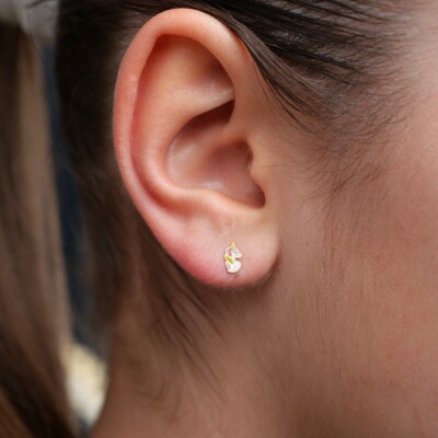 Boucles d'oreilles Licorne Collection Lumière enfant, or jaune 750 millièmes à vis