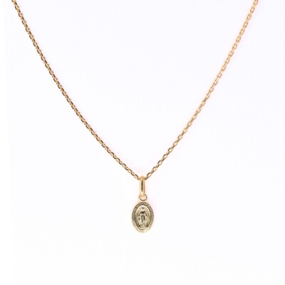 Médaille Vierge Miraculeuse Collection Lumière en or jaune 750 millièmes.