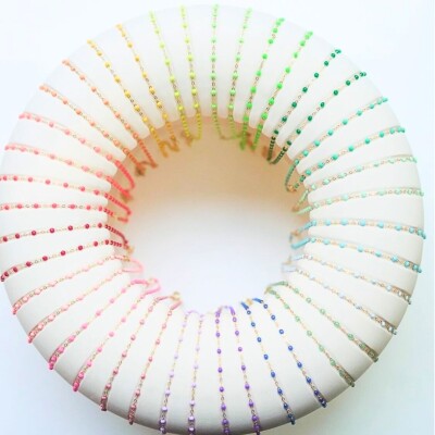 Collier Gigi Clozeau Classique en or rose et résine quartz, 50cm