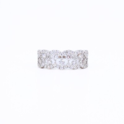 Bague Princesse Ligne Vendôme Collection Lumière or blanc 750 millièmes et diamants