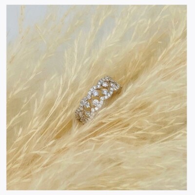 Bague Princesse Ligne Vendôme Collection Lumière or blanc 750 millièmes et diamants