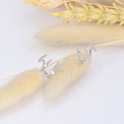 Boucles d'oreilles Collection Lumière en or blanc 750 millièmes et diamants