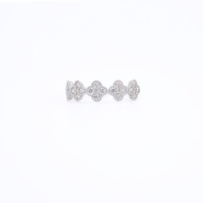 Bague Ligne Vendôme Collection Lumière en or blanc 750 millièmes et diamants