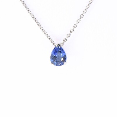 Collier Collection Lumière en or blanc 750 millièmes et saphir