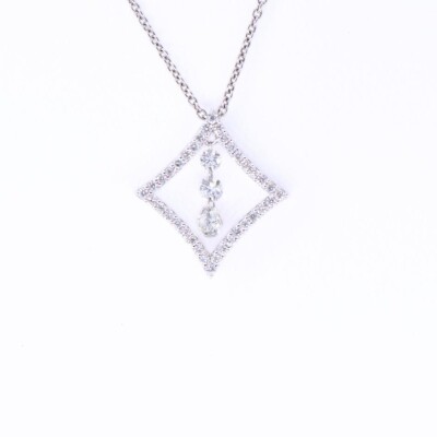 Collier Collection Lumière en or blanc 750 millièmes et diamants