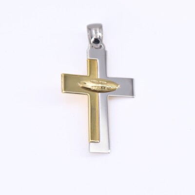 Croix Collection Lumière en or jaune et or blanc 750 millièmes.