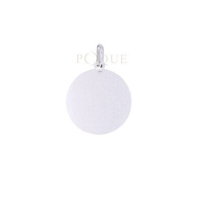 Médaille Vierge de Lourdes Collection Lumière en or blanc 750 millièmes.