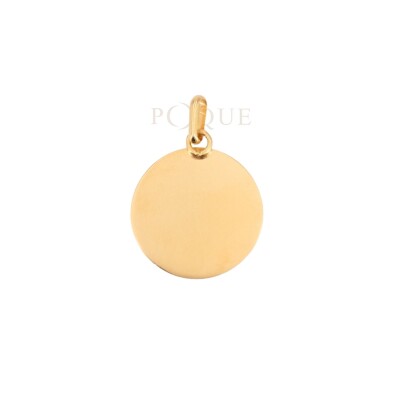 Médaille Vierge de Lourdes Collection Lumière en or jaune 750 millièmes.