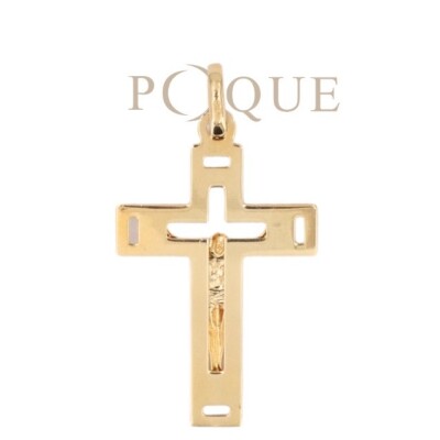 Croix Christ Collection Lumière en or jaune 750 millièmes