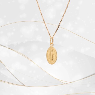 Médaille Vierge en or jaune