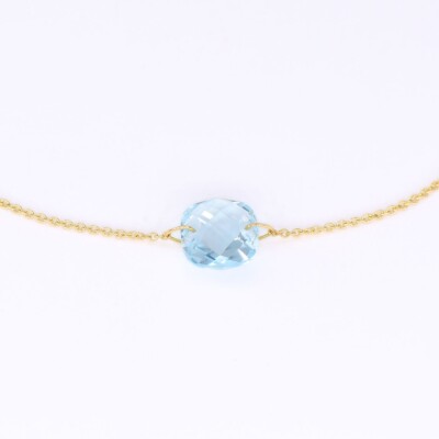 Bracelet Collection Lumière or jaune 750 millièmes et topaze bleue