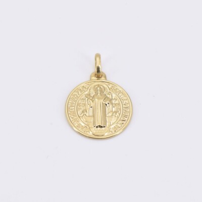 Médaille Saint-Benoît Collection Lumière en or jaune 750 millièmes