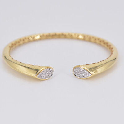 Bracelet Jonc Collection Lumière or jaune 750 millièmes et diamants