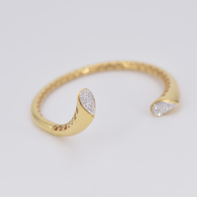 Bracelet Jonc Collection Lumière or jaune 750 millièmes et diamants