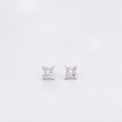 Boucles d'oreilles Collection Lumière or jaune 750 millièmes et diamants