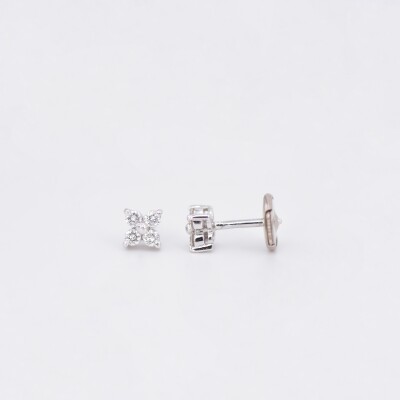 Boucles d'oreilles Collection Lumière or jaune 750 millièmes et diamants